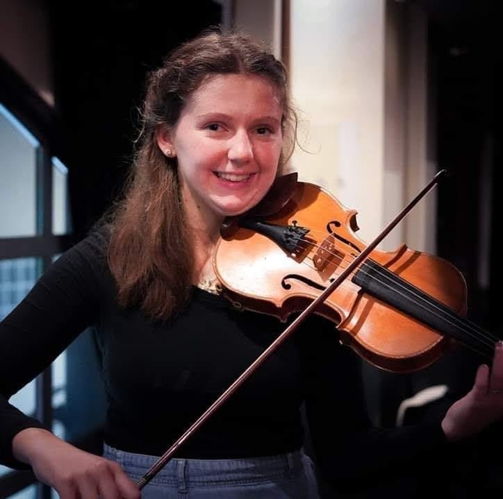 Fiddle and bass player Laura