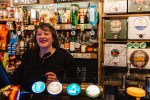 Robyn behind the bar at the Wyndham Arms