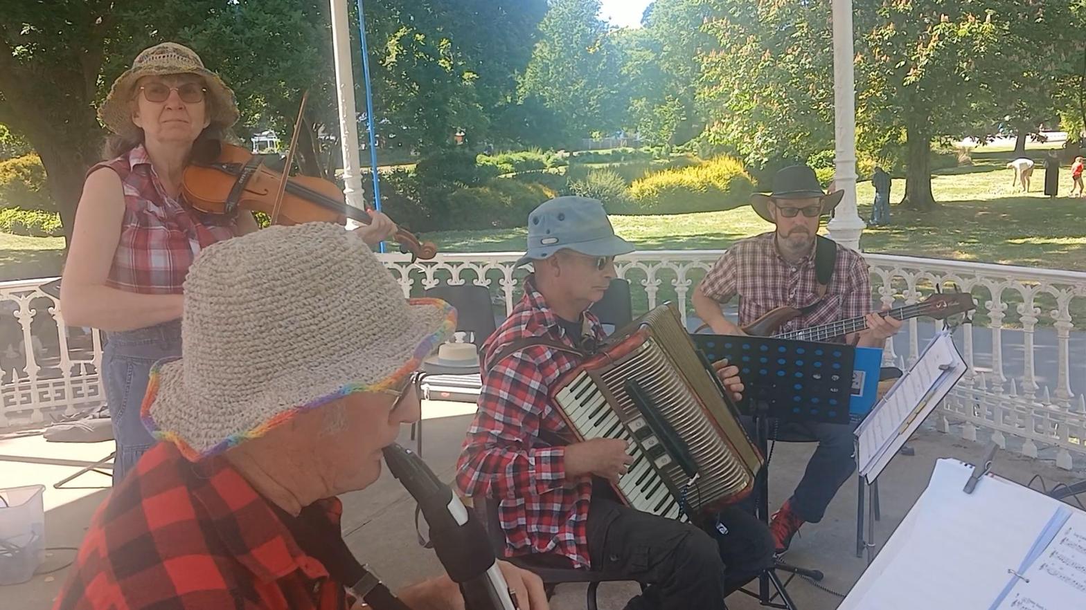 Band at Vivary Park in Taunton