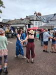 Judy dancing at Sidmouth Folk Festival