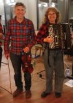Rob with his violin and Judy with her accordion