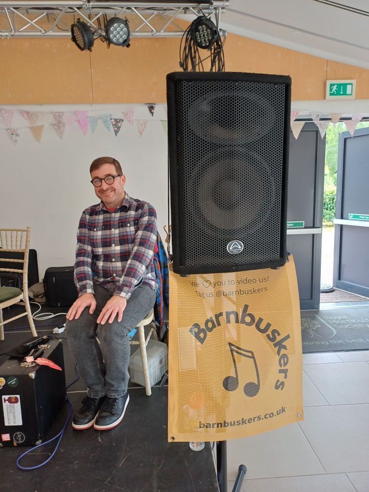Country dance caller Simon at Rosemoor RHS Gardens